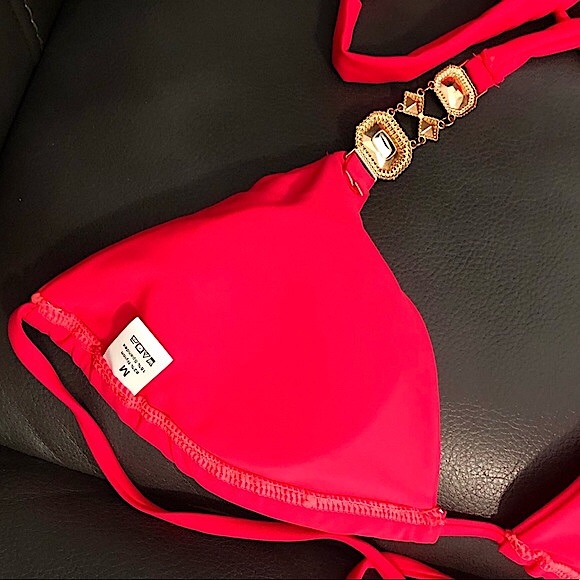 Watermelon🍉 crystal chain scrunch butt bikini set - Picture 6 of 12